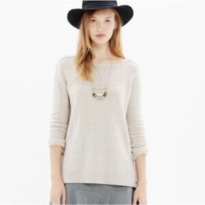 Madewell Women’s‎ Pinewood Pullover Sweater - 100% Merino Wool Buttons - M